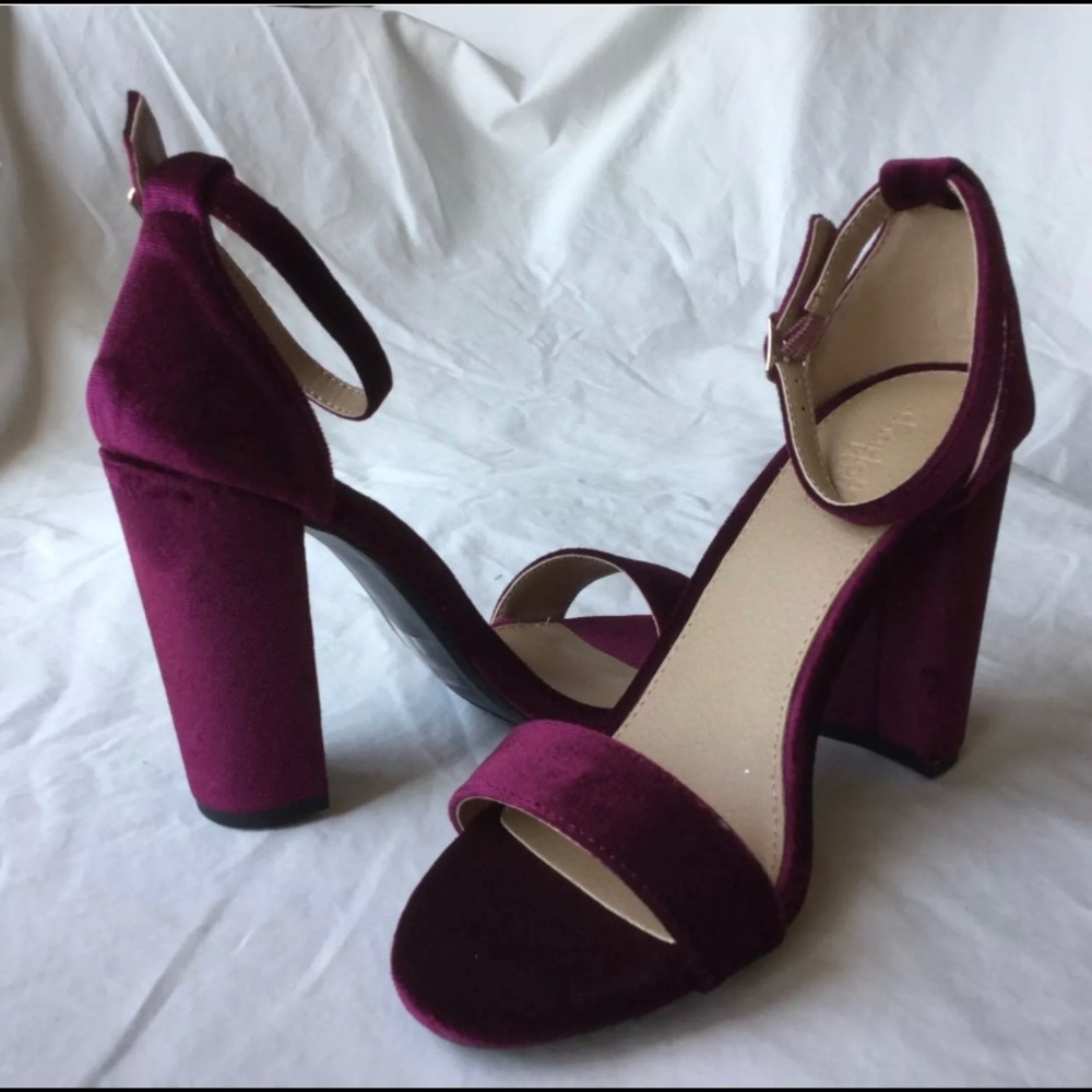WINE CHRUSH CHARLOTTE RUSSE HEELS